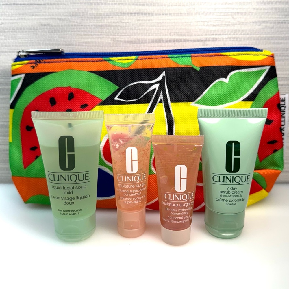 Clinique bag and skincare